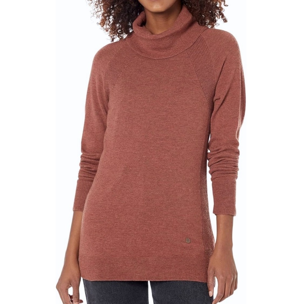 Royal Robbins Westlands Funnel Neck Sweater – Rust, Women’s, Merino Blend
